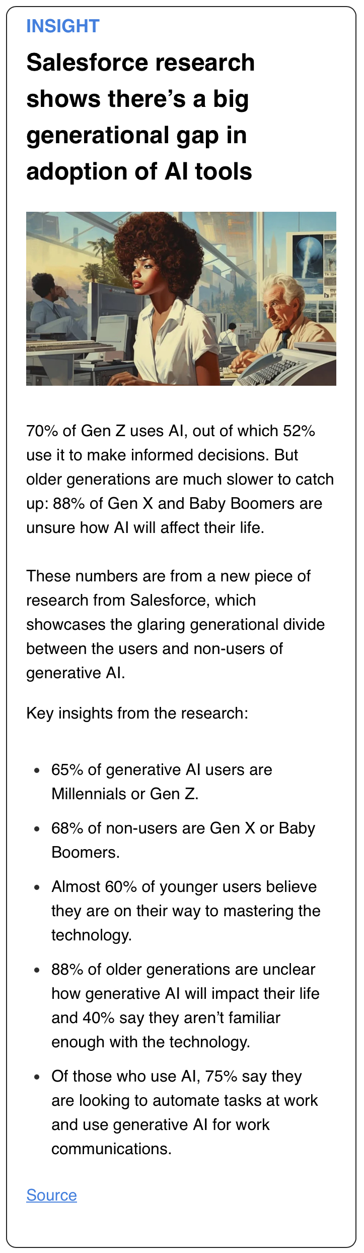 Salesforce Research Shows Gap in Generations